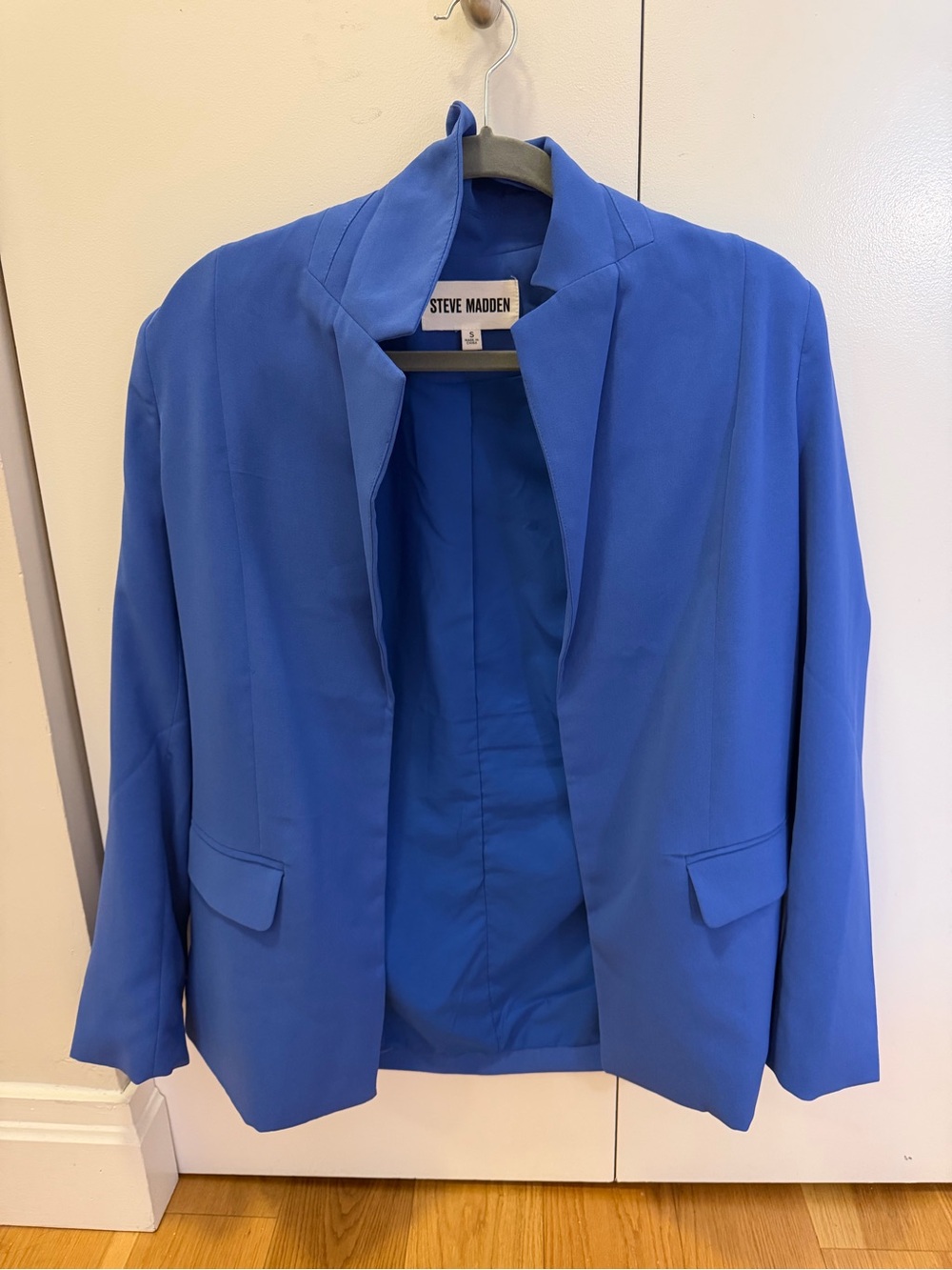 Steve Madden Blue Open-Front Women's Blazer